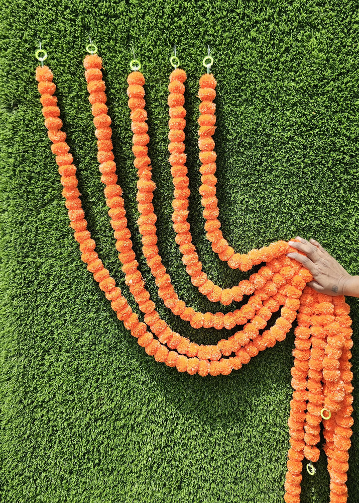 Artificial Genda Phool Garland – Orange Galgota Marigold Mala, 60 Inch,Galgoto