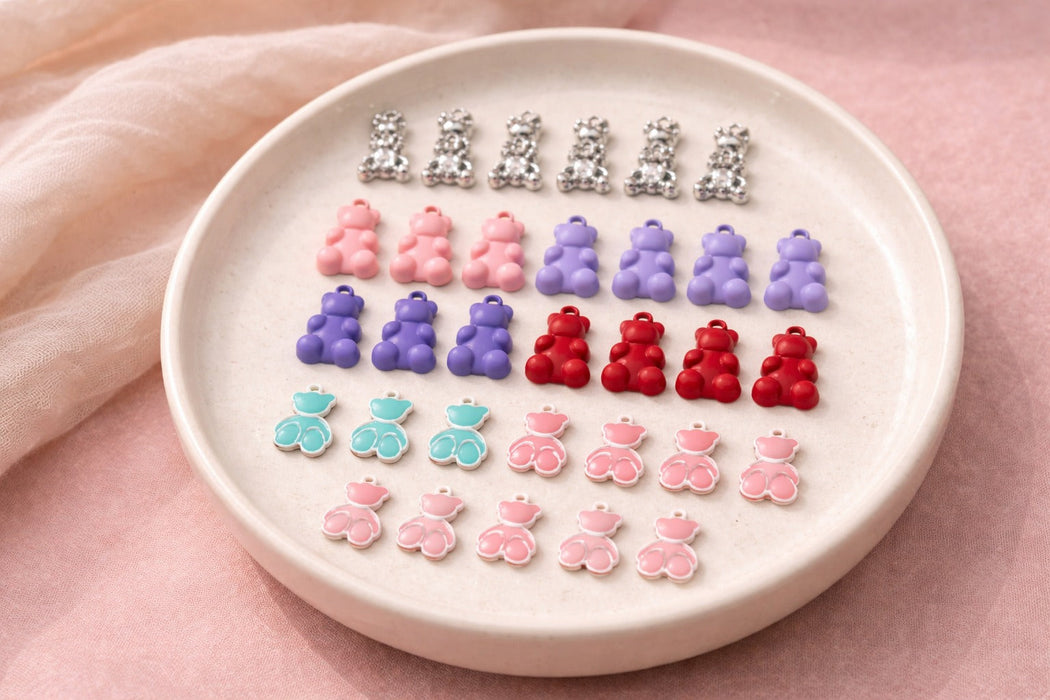 100 Pcs Metal Charms for DIY Jewelry Making In Genuine Sale – Keychains, Bracelets & Rakhi Charms | Craft Materials SALE