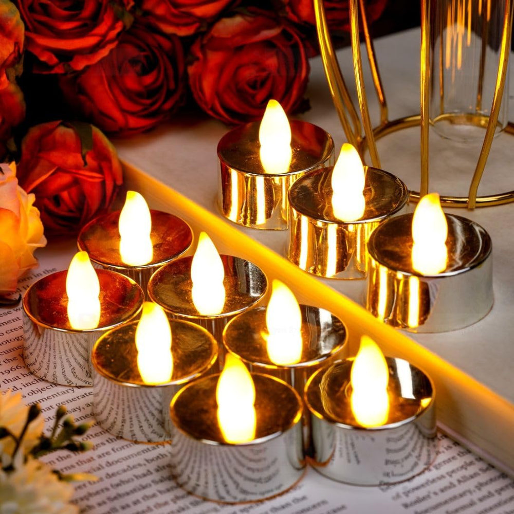 Flameless and Smokeless Decorative Acrylic led Candles Tea Light Candle