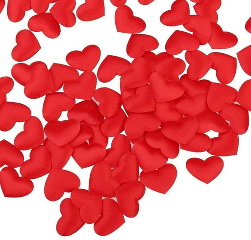 Red Satin Heart Patch Perfect for Him Her Valentine's day wedding New year Birthday Annivesary Mother's day Party Decor Romantic Art craft Clothing Table Decor