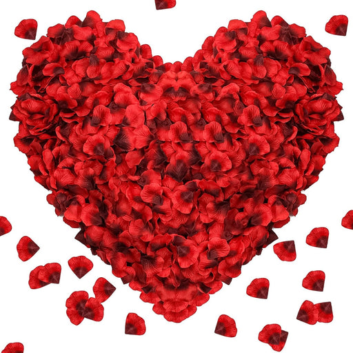 Artificial Rose Petals for Decoration Perfect for Her Him Valentine’s Day Romantic Decor for Wedding Anniversary New Year Candle Light Dinner Bedroom Table Party Decor.