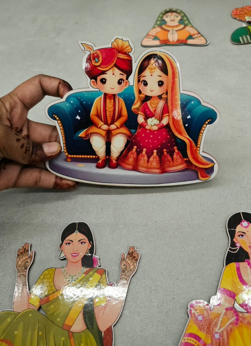 10 pcs Marriage/shadi cutout collection (random design)