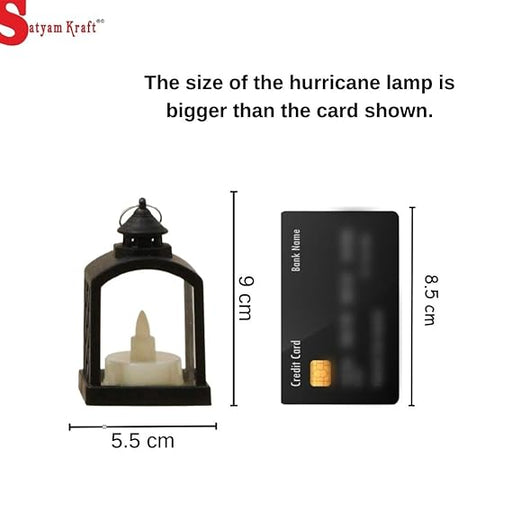 Flameless and Smokeless Acrylic Antique LED Lantern Hurricane Lamp and Wall Hanging Led String Light Holder for Home, Lobby, Drawing Room, Living Room, Bedroom, Restaurant, Wall Decor 6 pcs
