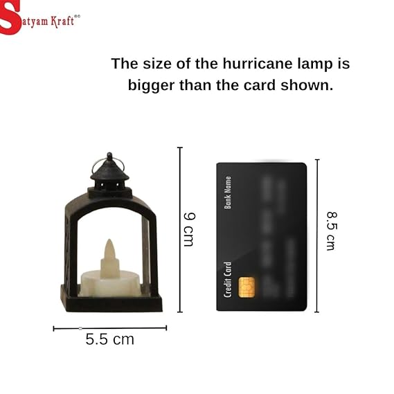 Flameless and Smokeless Acrylic Antique LED Lantern Hurricane Lamp and Wall Hanging Led String Light Holder for Home, Lobby, Drawing Room, Living Room, Bedroom, Restaurant, Wall Decor 6 pcs