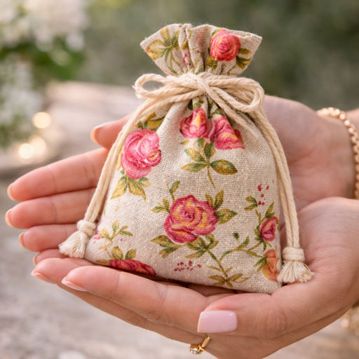 Drawstring Mini stylish Storage Potli pouches for Small Jewelries, Money, Paper Notes Women Wallet, Gift Bags, Christmas return gift