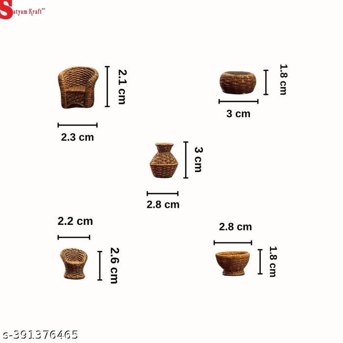 Resin Furniture Miniature Set for Home, Bedroom, Living Room, Office, Restaurant Decor, Figurines and Garden Decoration Items, Project