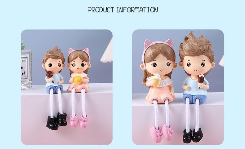 Hanging Legs Cute Boy and Girl Home Decor Showpiece – Elegant Hanging Leg Design for Decorative Room Enhancement(Model 1)