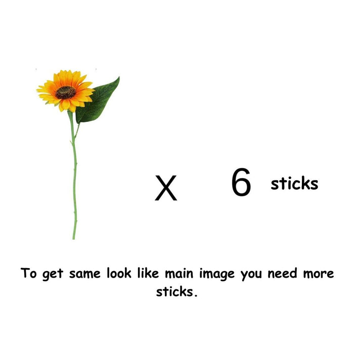 Artificial Sunflowers for Home,Artificial Sunflowers Bouquets, Office, Bedroom, Balcony,Table, Bouquet, Living Room Decoration and Craft (Yellow )