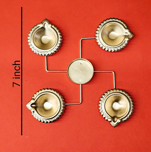 Decorative Swastic Design Gold Polish Tealight Candle Holder Stand,Candle Holder for Home Decor,Mandir Decor,Diwali Decor, Floating Flowers, Candles Diya holder, Office,Table Decor, Entrance Decoration Item(Golden)
