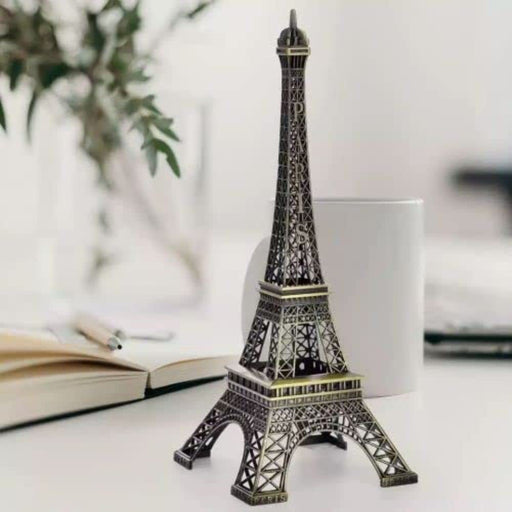 Metal Eiffel Tower Antique Vintage Statue for Room, Office, Decorative Showpeice for Home, Desk Decor, Table Stand Holder