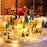 9 Pcs (30 cm) Artificial Mini Christmas Tree Beautiful Pine Tree Miniature with Wooden Base | Snow-Flocked Xmas Tree for Gifting, Home, Office, Tabletop & Christmas Decoration