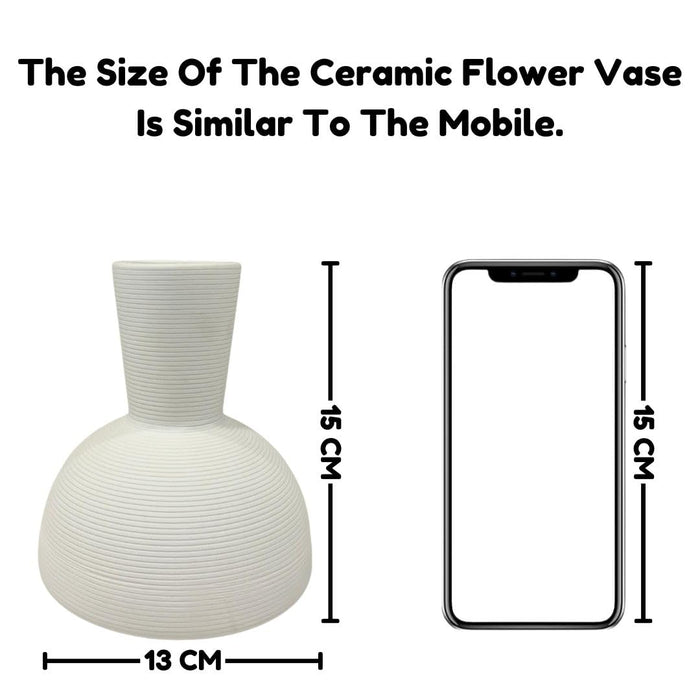 Ceramic Flower Vase Pot for Flowers, Gifing, Home Decor, Bedroom, Office, Table, Living Room, Decoration Items.
