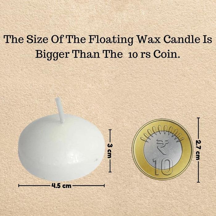 (UFO)Floating Round Shape Candles for Home Decore, Living Room, Bed Room, Festivals Like Diwali, for Meditation, Relaxation, Air Freshening (White)