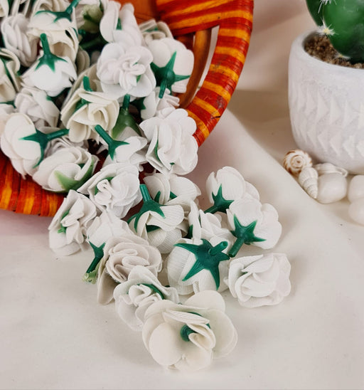 Small Beautiful stemless Artificial Roses Flowers Heads for Decorating Purposes and DIY, Crafting, Home Decor, Festival, Pooja Room, Diwali Decoration, Potpourri