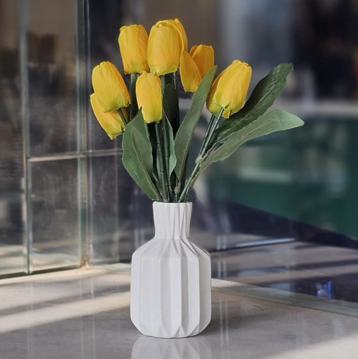 Artificial Tulip Lily Flower Sticks for Home Decor, Bedroom, Office, Living Room, Table Decor, Rakshabandhan Fetivals & Anniversary Decoration (without Vase Pot)