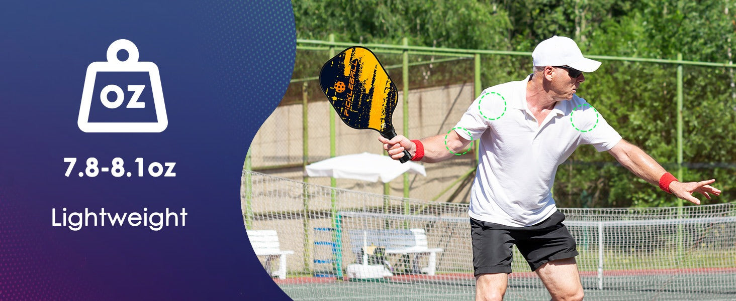 1 Pickleball Paddle (Only 1 Racquet)-Durable Surface with Cushion Comfort Handle Grip, Lightweight Outdoor Pickle Ball Game Kit for Kids & Adults (1 Racquet)