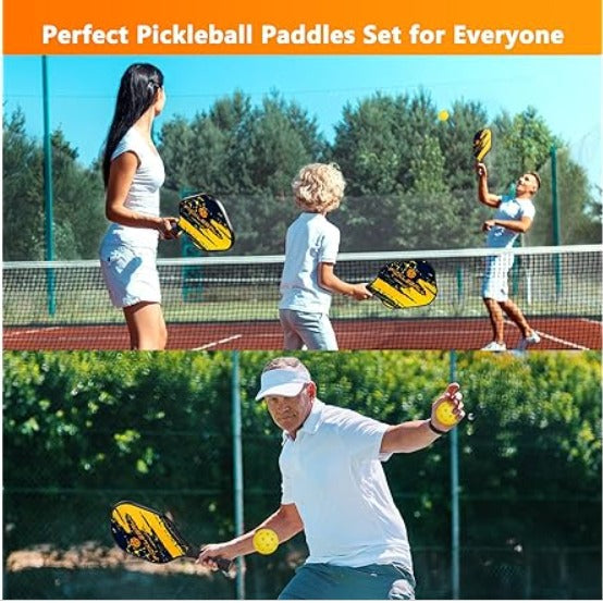 1 Pickleball Paddle (Only 1 Racquet)-Durable Surface with Cushion Comfort Handle Grip, Lightweight Outdoor Pickle Ball Game Kit for Kids & Adults (1 Racquet)