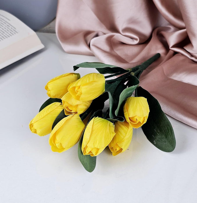 Artificial Tulip Lily Flower Sticks for Home Decor, Bedroom, Office, Living Room, Table Decor, Rakshabandhan Fetivals & Anniversary Decoration (without Vase Pot)