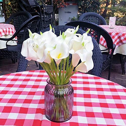 Artificial Flower Rubber Lily Sticks for Bouquet Wedding Decoration, DIY Artificial Garland Supplies Lilly Flower Sticks.