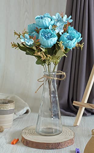 Artificial Lovely Rose Fake Flowers Sticks Bunch decorative items for home Decor ,Room Decorations, Living Room Table, Diwali Decoration Plants and Craft Items Corner (Without Vase Pot)