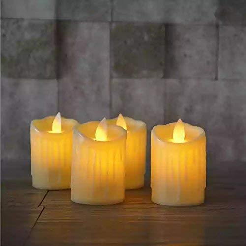 Flame less LED pillar Candle with Dancing Flame Battery Operated