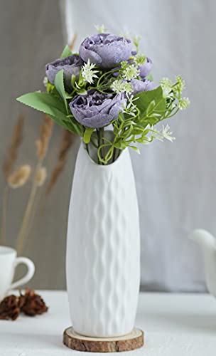 Artificial Bridal Piano Rose Peony Flower for Gifting, Fake Flowers Sticks Bunch decorative items for home, Office, Room Decorations, Diwali Decoration (Without Vase Pot)
