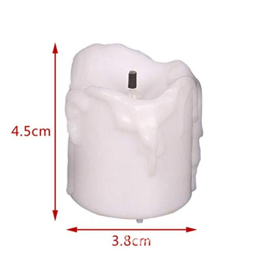 Flameless and Smokeless Decorative Melting Candles Led Tea Light Candle perfect for Gifting, House, Light for Balcony, Room, Birthday, valentine's day, Festival Decorative Candles (Yellow, 5 cm)