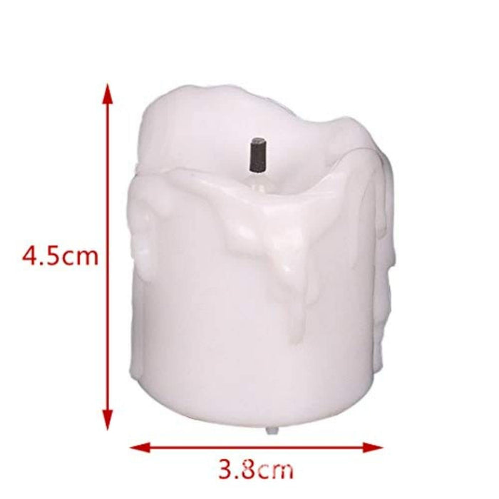 Flameless and Smokeless Decorative Melting Candles Led Tea Light Candle perfect for Gifting, House, Light for Balcony, Room, Birthday, valentine's day, Festival Decorative Candles (Yellow, 5 cm)