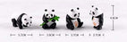 Panda Miniature Set for Unique Gift, Home, Bedroom, Living Room, Office, Restaurant, Christmas Decoration (4 Piece)