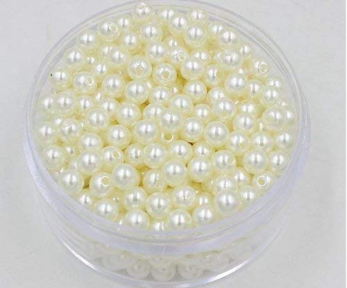 Moti (Off-White) (12 mm) Pearl, Crafts Artificial Pearl Beads for Beading DIY Jewellery