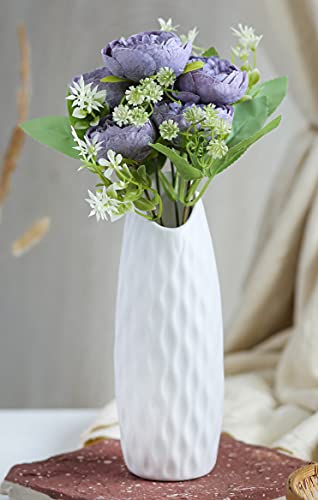 Artificial Bridal Piano Rose Peony Flower for Gifting, Fake Flowers Sticks Bunch decorative items for home, Office, Room Decorations, Diwali Decoration (Without Vase Pot)