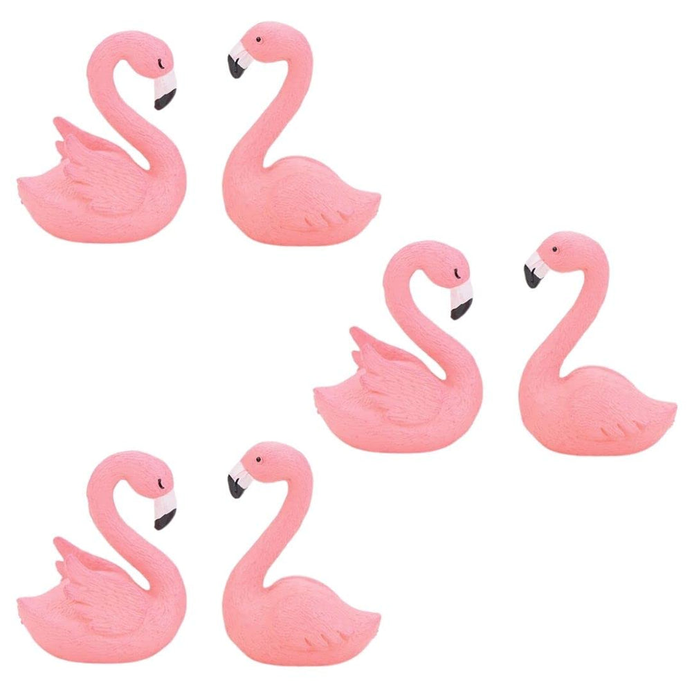Mini Flamingo Figurines Miniature Multiuse as Decorations, Cake Topper, Toys, Showpieces, Table Topper, Gift Item