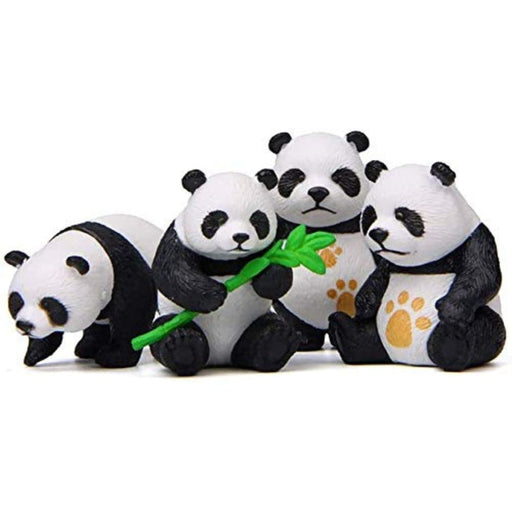Panda Miniature Set for Unique Gift, Home, Bedroom, Living Room, Office, Restaurant, Christmas Decoration (4 Piece)