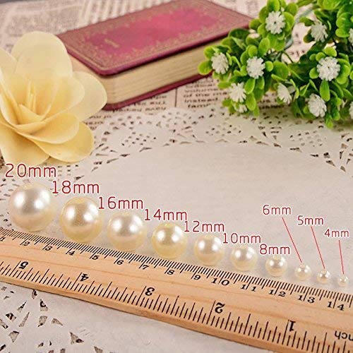 Moti (Off-White) (8 mm)Pearl, Crafts Artificial Pearl Beads for Beading DIY Jewellery