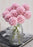 Artificial Chrysanthemum Ball Hydrangea Flower Stick for Home, Office, Bedroom, Balcony, Living Room Decoration and Craft - (Pack of 10) (Without Vase Pot)