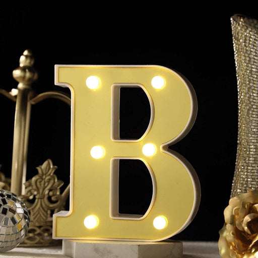 Marquee Alphabet Shaped Led Light - Asthetic Decorations Letter Light for Romantic Gift, Bedroom, Table, Home Decoration, Night Light Lamp (Golden, 1 Piece) (Letters)