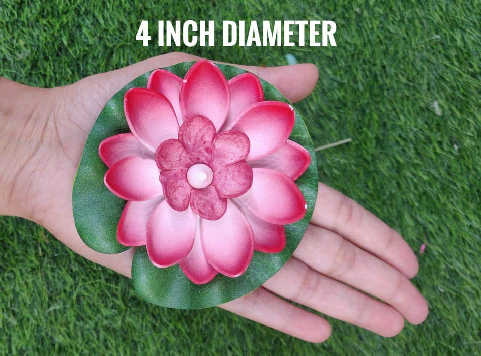 Sensor Water Floating Diyas Smokeless Flameless Candles Lotus Flowers Led Tea Light Candle for Pool, Pond, Glass Water Bowl, Festival, Diwali Decoration, Home Decor Items