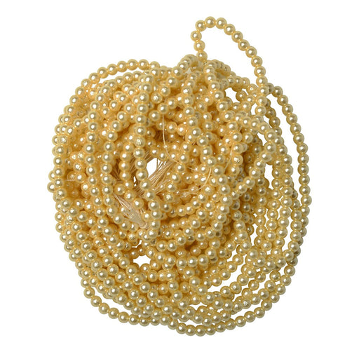 Moti (Off-White) (4 mm) Pearl, Crafts Artificial Pearl Beads for Artificial Jewellery Making, Beading, Crafting, Scrap Booking and Hand Embroidery Materials DIY Jewellery