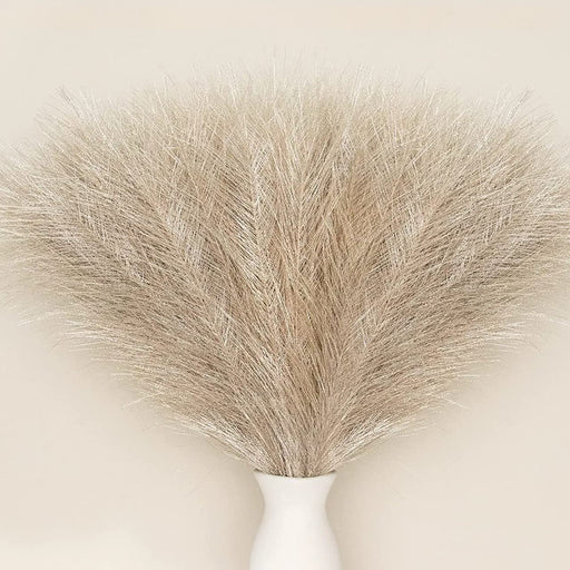 Glitter Faux Pampas Grass Small Artificial Flowers Fake Flower for Home, Office, Bedroom, Balcony, Living Room, Table Decoration, Plants and Craft Items Corner