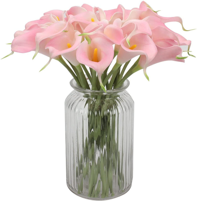 Artificial Flower Rubber Lily Sticks for Bouquet Wedding Decoration, DIY Artificial Garland Supplies Lilly Flower Sticks.