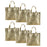 Small Size Non Woven Fabric Bag With Handle 28 x 25 cm Gift Paper bag, Carry Bags, gift bag, gift for Birthday, gift for Festivals, Season's Greetings and other Events(Gold)(Pack of 12)