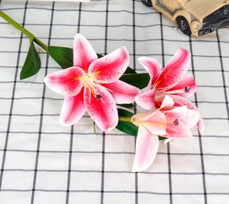 Head Lily Artificial Flowers Sticks for for Gifting, Home Decor  Petals Lily